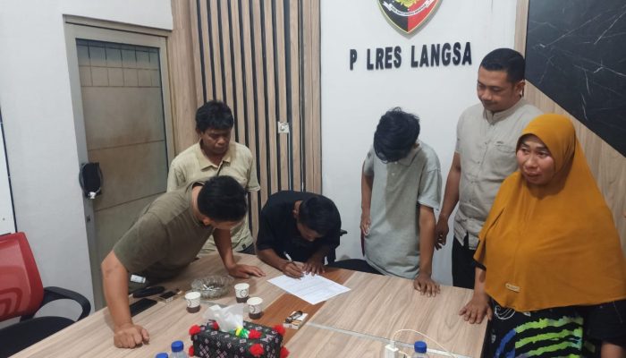 Polres Langsa Berhasil Selesaikan Kasus Video Viral Penganiayaan Secara RJ