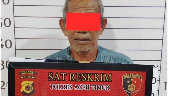 Polres Aceh Timur Amankan Seorang Kakek Pelaku Jarimah Pelecehan Seksual dan Pemerkosaan Terhadap Anak