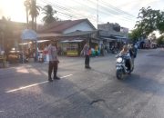 Polsek Langsa Timur Jaga Kamtibmas di Pasar Takjil Alur Pineung