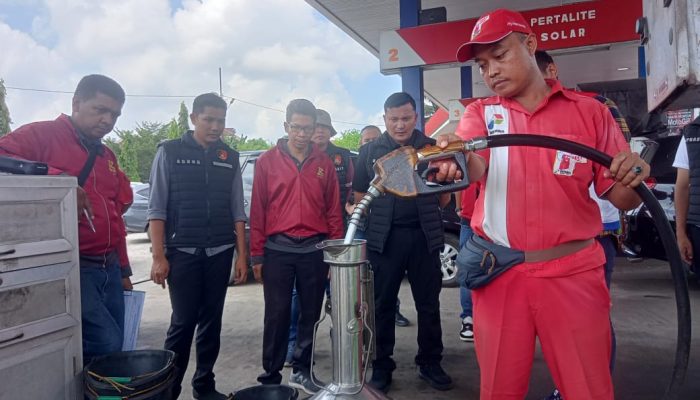 Jelang Mudik Lebaran 2024,Tim Subdit IV Tipidter Ditreskrimsus Polda Jambi Sidak SPBU