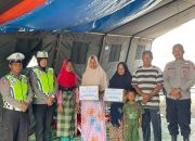 Jum’at Berkah, Satlantas Polres Langsa Bantu Korban Kebakaran