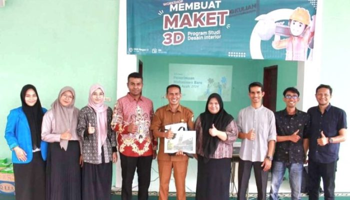 Siswa SMA dan SMK Kota Sigli Bikin “Wall Décor” bersama ISBI Aceh