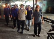 Kanit Binmas Polsek Langsa Patroli Jalan Kaki Antisipasi Guantibmas