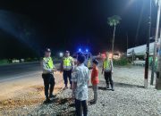 Polsek Manyak Payed Patroli Blue Light Cegah Tindak Kejahatan Malam Hari