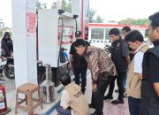 Satreskrim Polres Langsa Bersama Disperindagkop dan Metrologi Tera Ulang Sejumlah SPBU