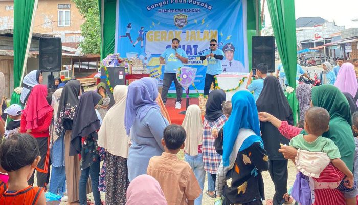 Ratusan Warga Sungai Pauh Pusaka Tumpah Ruah Ikuti Gerakan Jalan Sehat
