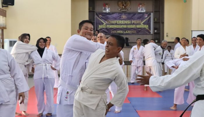 Pelaksanaan Uji Bela Diri Polri Semester I Tahun 2024 di Polres Langsa: 103 Personil Ikuti Kegiatan