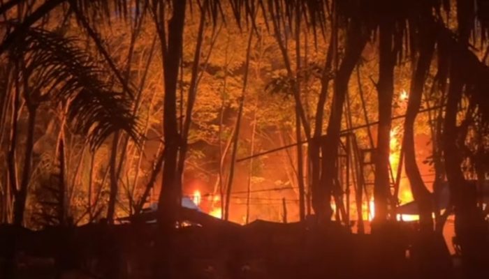 Api Masih Mengamuk di Pengeboran Minyak Ilegal Aceh Timur Hingga Tengah Malam