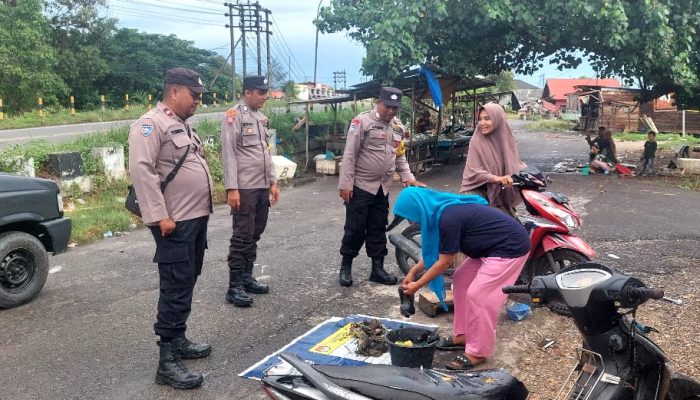 Patroli Pagi Polsek Langsa Datangi Pasar Ikan Sungai Lueng