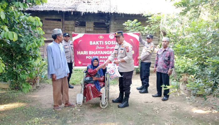 Polsek Manyak Payed Sambut Hari Bhayangkara ke-78 dengan Bakti Sosial untuk Warga Kurang Mampu