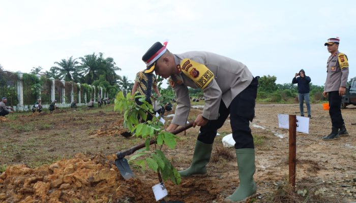 Semangat Hijaukan Langsa: Polres Langsa Tanam Ribuan Pohon di Hari Bhayangkara ke-78