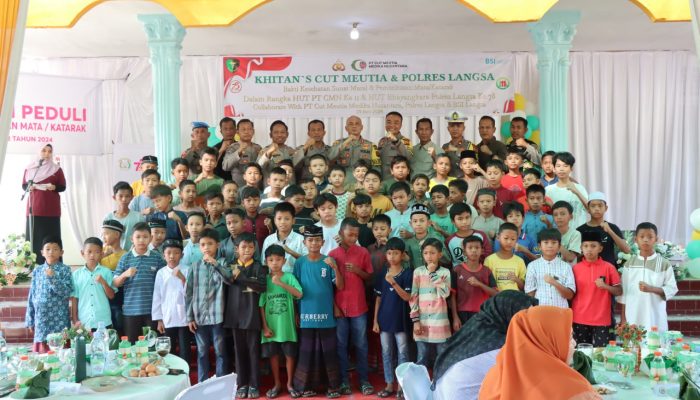 67 Peserta Ramaikan Sunat Massal dan Pemeriksaan Katarak di Hari Bhayangkara ke-78 Polres Langsa