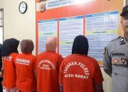 Polres Aceh Barat Tangkap Empat Wanita Terkait Kasus Pembakaran Barak Koperasi