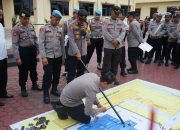 Polres Langsa Laksanakan Apel dan TFG Pengamanan Pendaftaran Calon Walikota