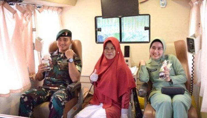 Yonif 113/JS Gelar Aksi Donor Darah Peringati HUT ke-78, Hasilkan 72 Kantong Darah