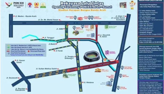 Ditlantas Polda Aceh Siapkan Rekayasa Lalu Lintas untuk Opening Ceremony PON XXI Aceh-Sumut
