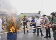 Polres Pidie Berhasil Musnahkan Barang Bukti Narkotika Jenis Sabu dan Ganja