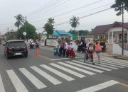Polsek Manyak Payed Gelar Strong Point untuk Jaga Kelancaran Lalu Lintas Pagi Hari