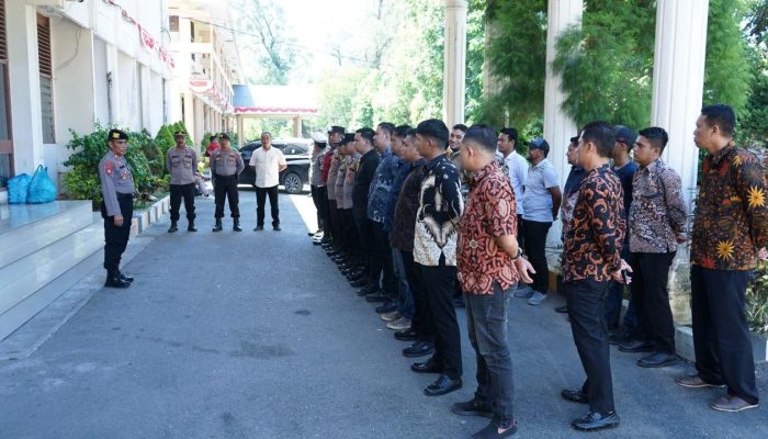 Polres Langsa Amankan Penyampaian Visi dan Misi Paslon Walikota dan Wakil Walikota Langsa