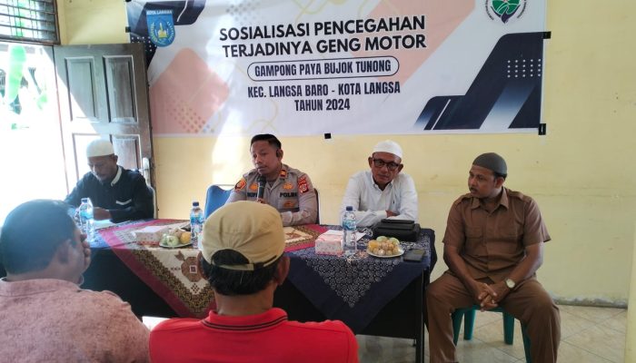 Polsek Langsa Barat Lakukan Sosialisasi Cegah Kenakalan Remaja dan Aksi Geng Motor