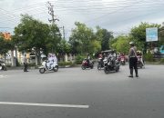 Sat Lantas Polres Langsa Gelar Strong Point, Wujudkan Kehadiran Polisi di Tengah Masyarakat