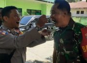 Kejutan Manis dari Kapolsek dan Camat Rantau Selamat di HUT TNI ke-79