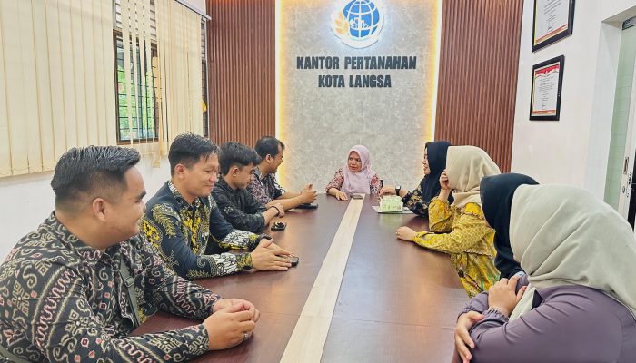 Kantor Pertanahan Kota Langsa Gelar Monitoring dan Evaluasi Bersama Mahasiswa MBKM untuk Tingkatkan Transparansi Data Pertanahan