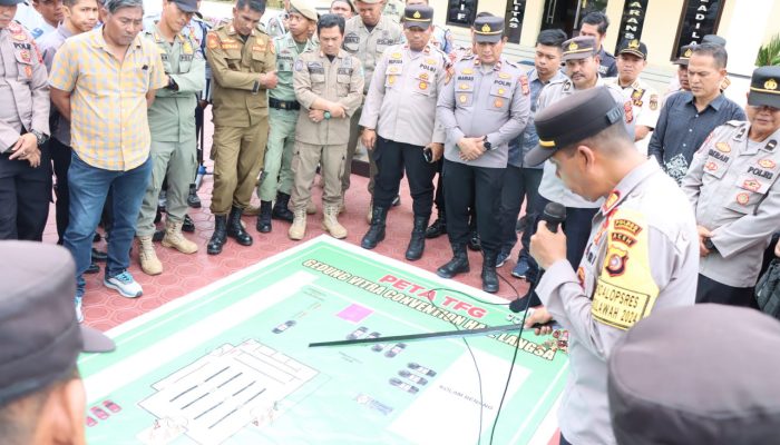 Apel dan Tactical Floor Game Pengamanan Debat Terbuka Calon Wali Kota dan Wakil Wali Kota Langsa Periode 2024-2029