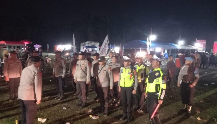 Polres Langsa Pastikan Keamanan Kampanye Terbuka Calon Bupati Aceh Timur Di Wilkum Langsa Berjalan Kondusif