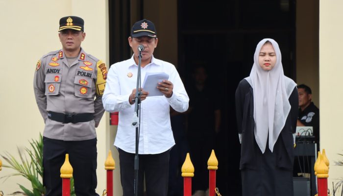Polres Langsa Terima Satlinmas untuk Pengamanan Pilkada 2024