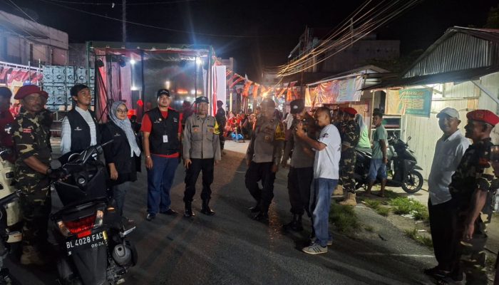 Polsek Langsa Amankan Kampanye Terbatas Paslon Walikota Langsa di Gampong Blang