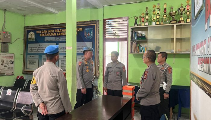 Pamatwil Polres Langsa Pastikan Kesiapan Pengamanan PPK Kecamatan Langsa Kota