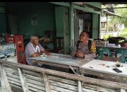 Bhabinkamtibmas Polsek Langsa Barat Sampaikan Pesan Kamtibmas ke Warga Desa Binaan 