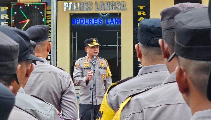 Kapolres Langsa Pimpin Apel Pagi, Ajak Personel Beri Pelayanan Terbaik Ke Masyarakat