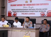 Sosialisasi dan Supervisi Nota Kesepahaman Polda Aceh dan Mahkamah Syar’iah Aceh Digelar di Polres Langsa