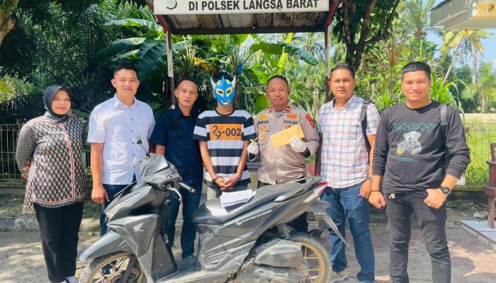 Polsek Langsa Barat Tangkap Pelaku Penggelapan Sepeda Motor