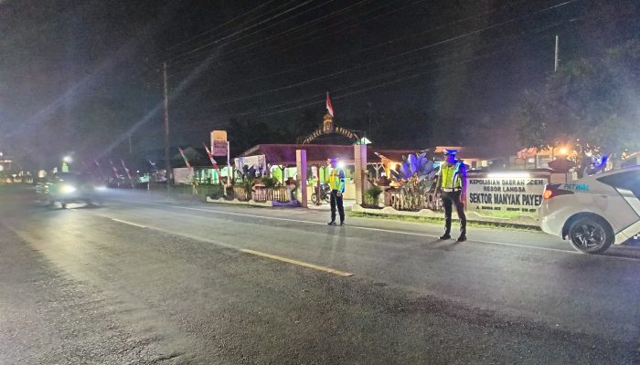 Antisipasi Laka Lantas,Sat Lantas Polres Langsa lakukan Giat Blue Light