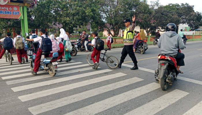 Polres Langsa Gencarkan Pengaturan Lalu Lintas Pagi, Wujudkan Kenyamanan Warga