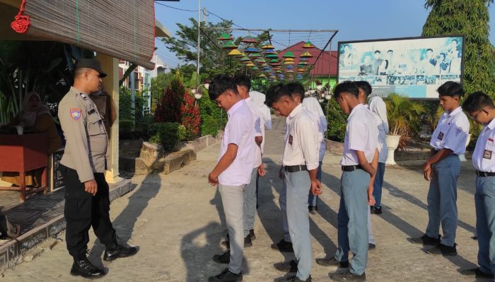 Bhabinkamtibmas Polsek Langsa Laksanakan “Saweu Sikula” di SMKN 1 Langsa