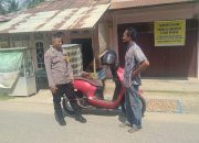 Bhabinkamtibmas Polsek Sungai Raya Sampaikan Pesan Kamtibmas kepada Warga