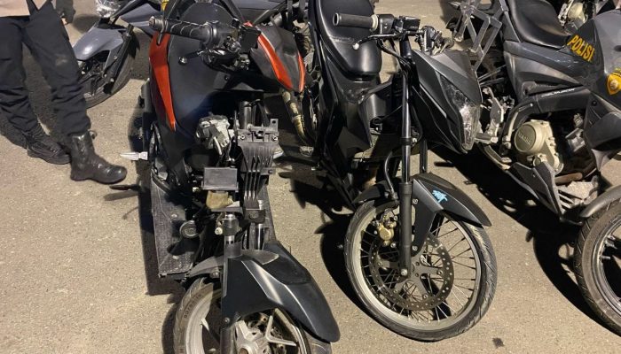 Dini Hari, Dua Motor Berknalpot Brong dan Tanpa Pelat Diamankan Polres Langsa