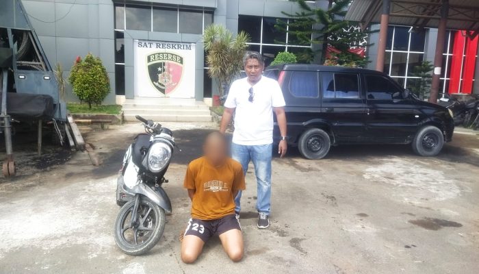 Sat Reskrim Polres Langsa Tangkap Pelaku Curanmor, Sepeda Motor Curian Ditemukan