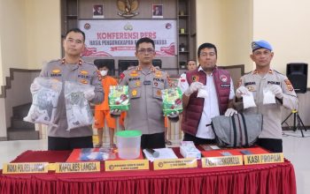 Ungkap Peredaran Narkotika, Polres Langsa Amankan 2,3 Kg Sabu dan 2,1 Kg Ganja