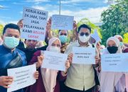 Ratusan Tenaga Medis RSUDZA Lakukan Demonstrasi, Protes Remunerasi Dipotong Sepihak