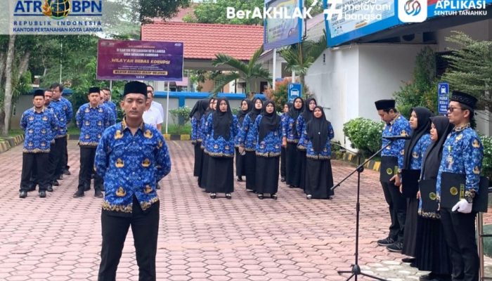 Pelantikan Jabatan Struktural ATR/BPN Digelar Serentak, Kepala Kantor Pertanahan Langsa Ikut Secara Virtual