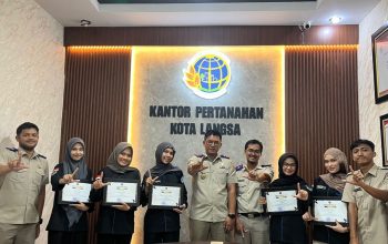 Kantor Pertanahan Kota Langsa Lepas Mahasiswa Kerja Praktik Universitas Samudera, Wujud Sinergi Dunia Akademik dan Praktik Lapangan