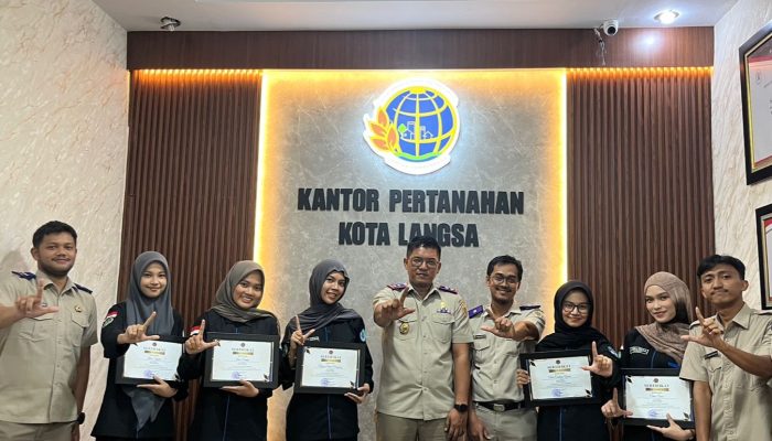 Kantor Pertanahan Kota Langsa Lepas Mahasiswa Kerja Praktik Universitas Samudera, Wujud Sinergi Dunia Akademik dan Praktik Lapangan