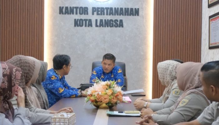 Sambut Pegawai Baru, Kepala Kantor Pertanahan Kota Langsa Tekankan Integritas dan Pelayanan Prima